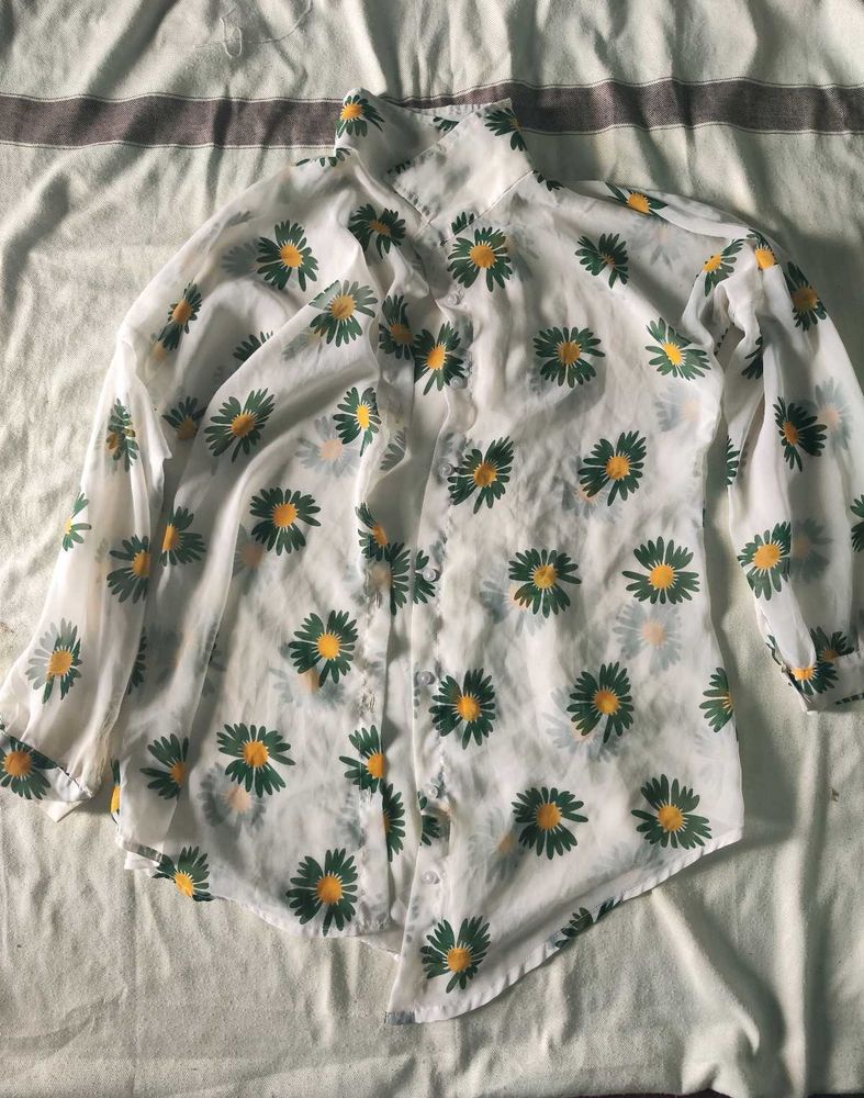 Sheer Floral Shirt
