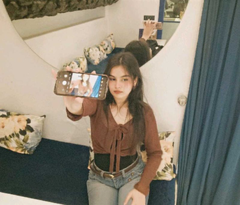 Brown sheer pull over