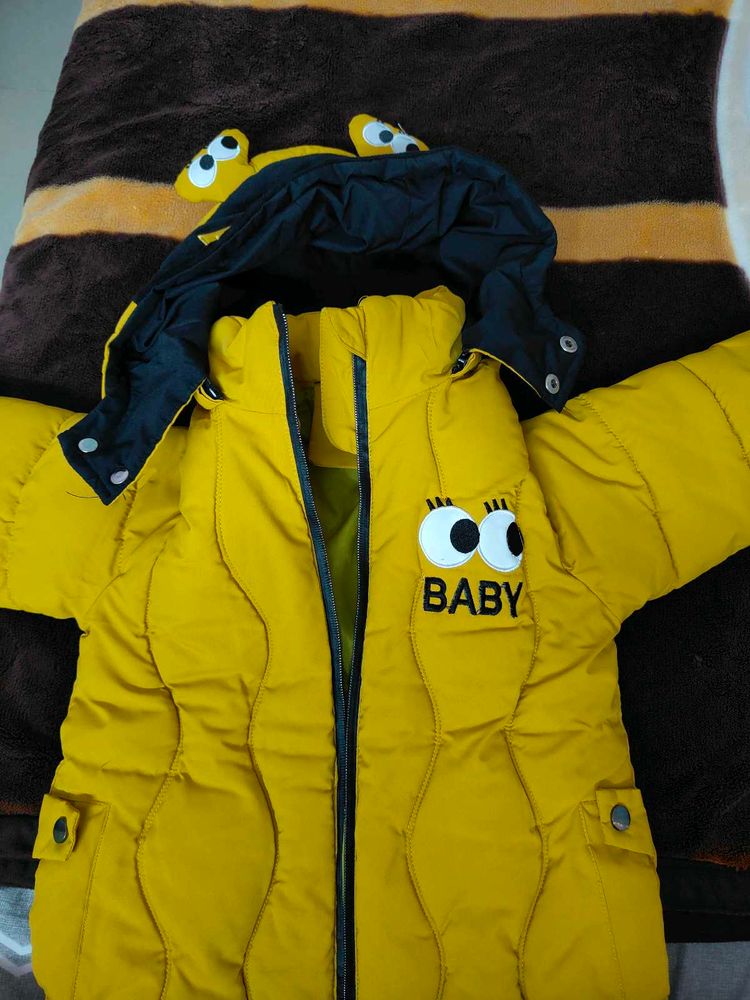Attractive Unisex Puffer Jacket Mustard Yellow
