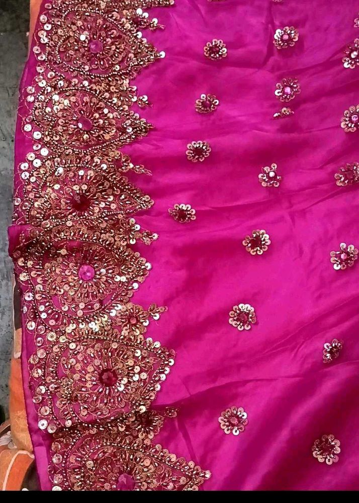 Hot Pink Sequin Lehgaa