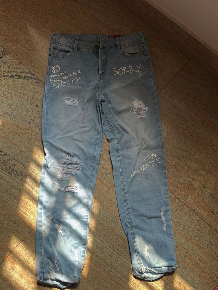 Ripped &amp; Distressed Denim Jeans