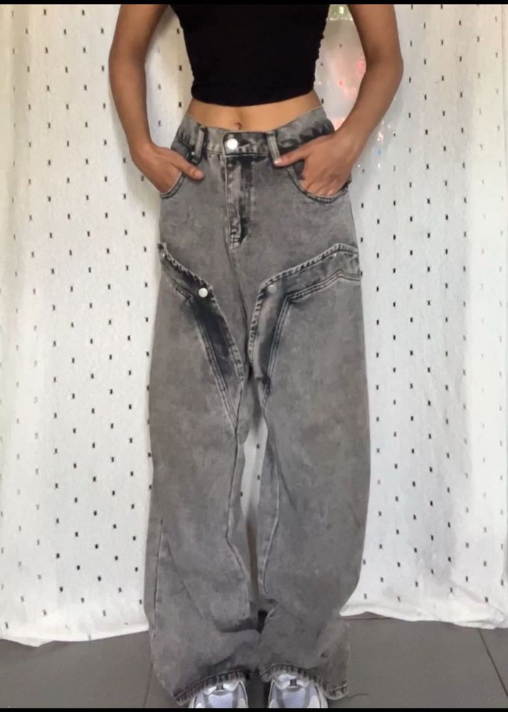 Gray Distressed Jeans