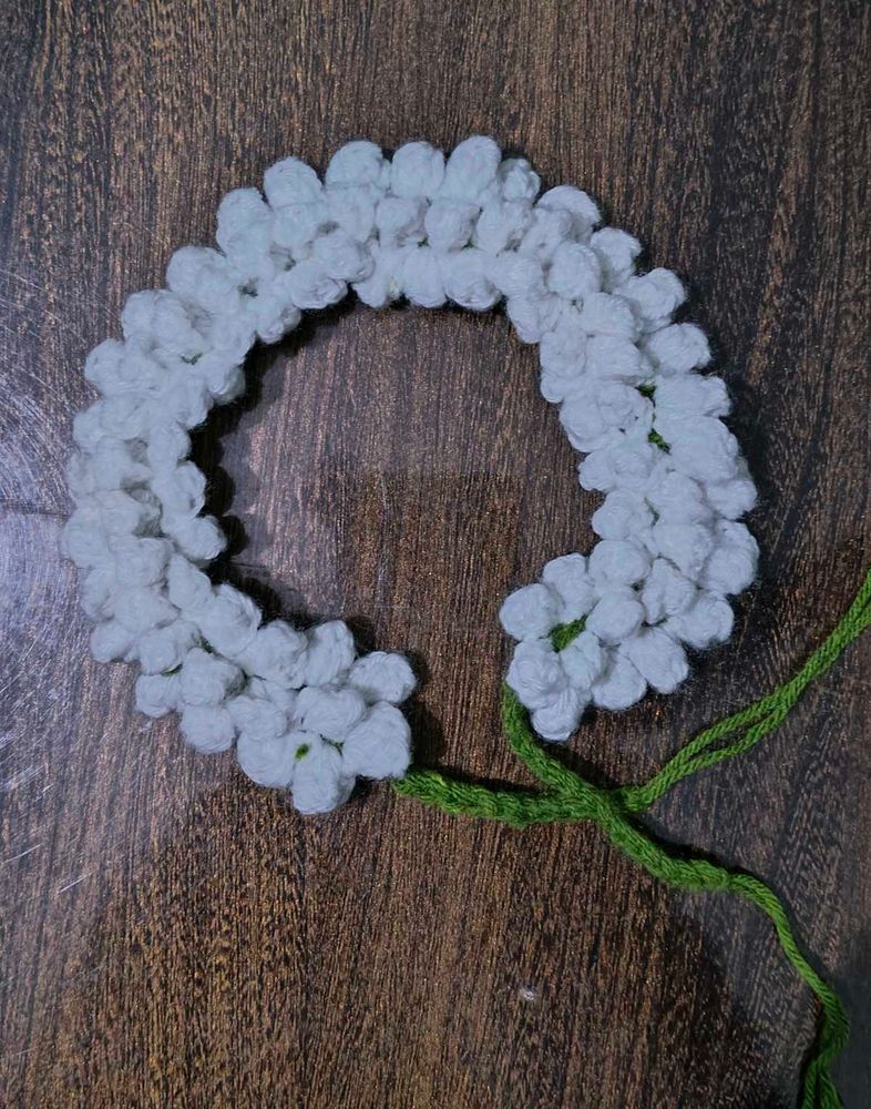 Handmade Crochet Jasmine Gajra