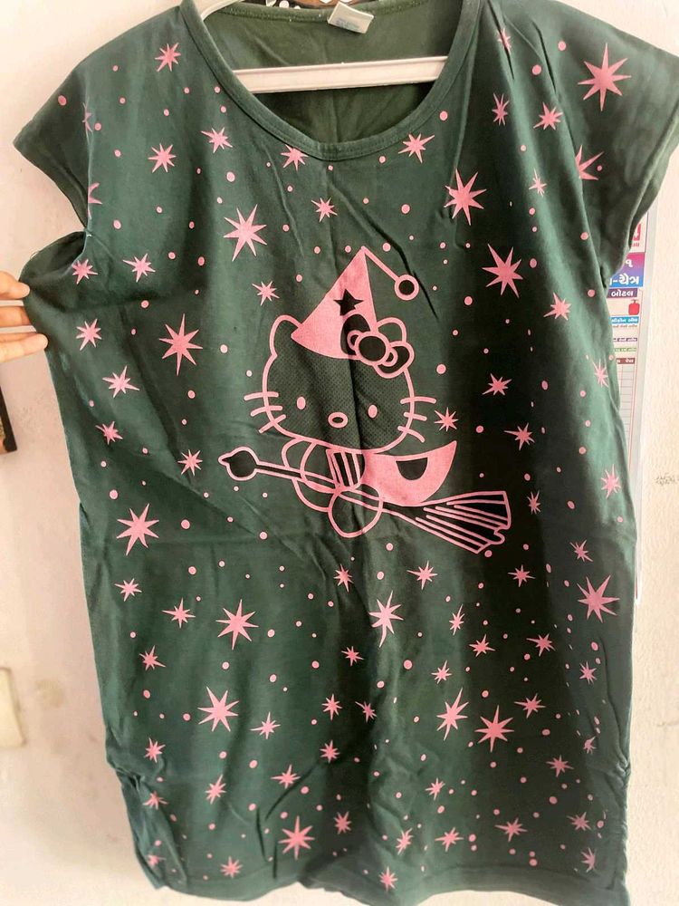 green printed t shirt