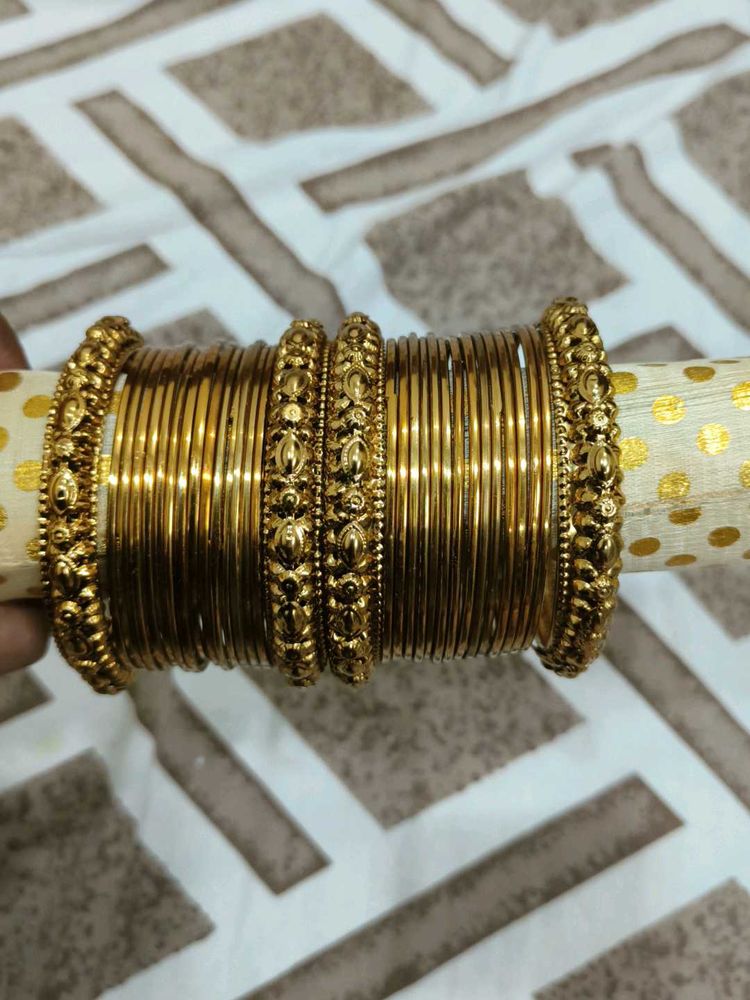 Golden Bangles Set