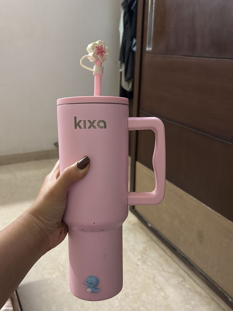 Kixa Tumbler With Free Metal Straw And Its Clean