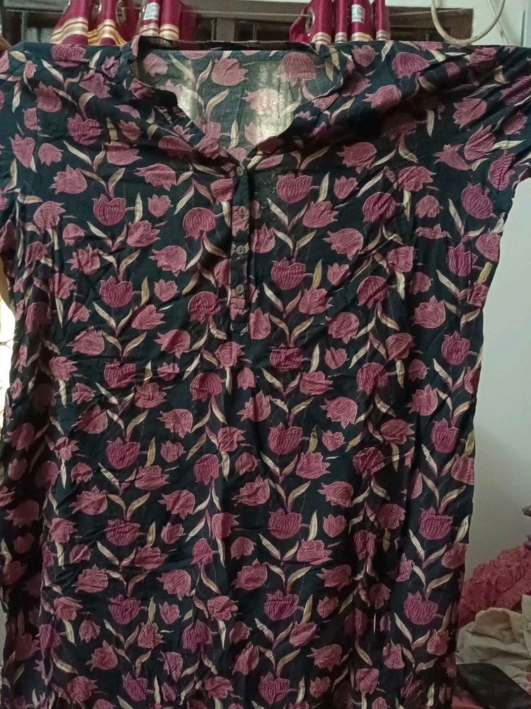 Floral Print Kurta