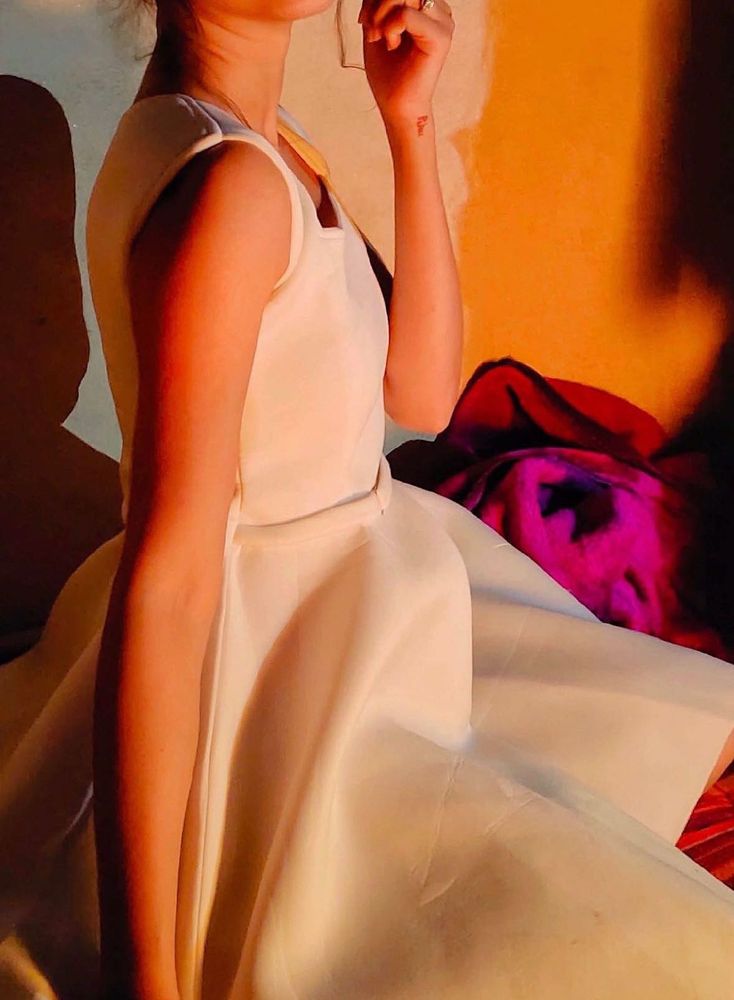 ✨[SALE]  White Fit &amp; Flare Dress