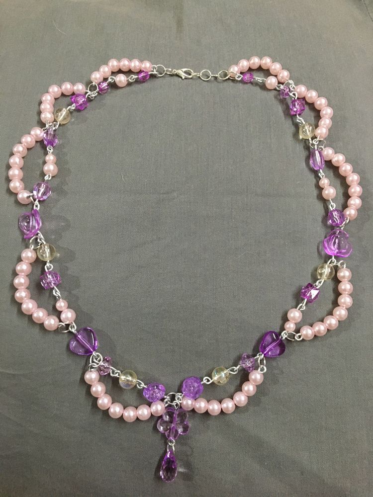 Fairy Purple And Pink Loop Necklace
