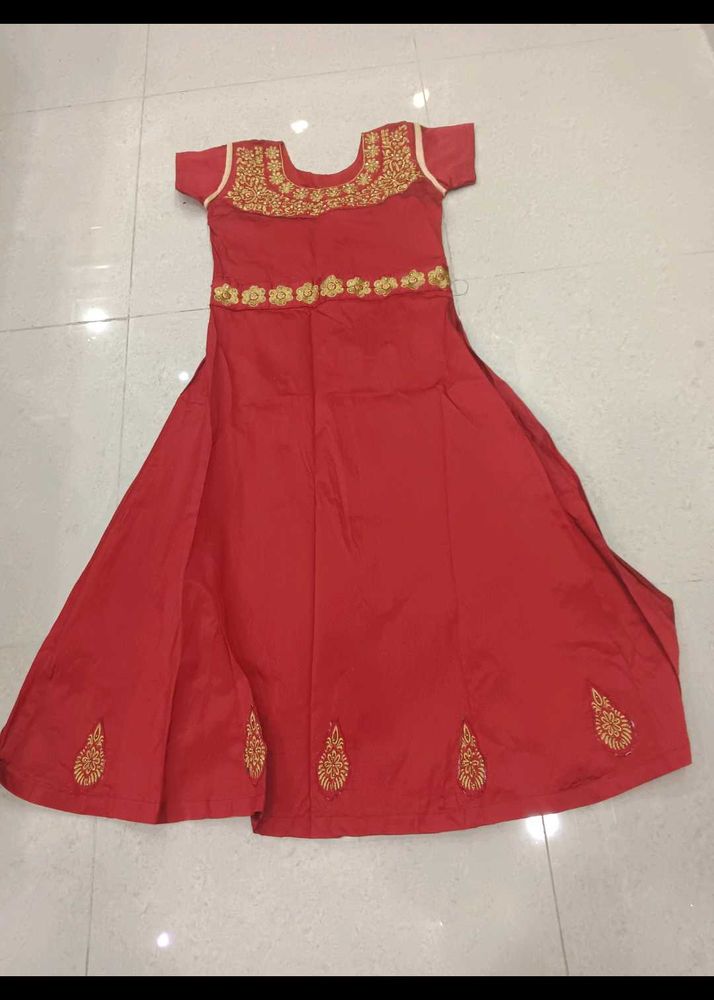 Red Embroidered Kurti