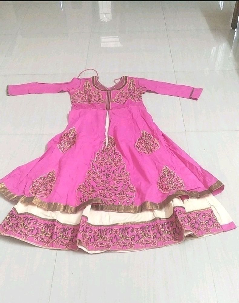 Pink Embroidered Anarkali Dress