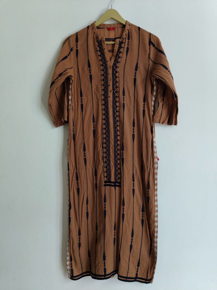 W Brown Kurti