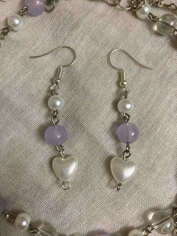 Purple Heart Earrings