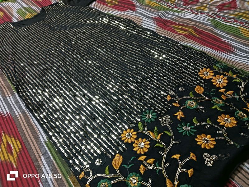Black Sequence Kurti ✨