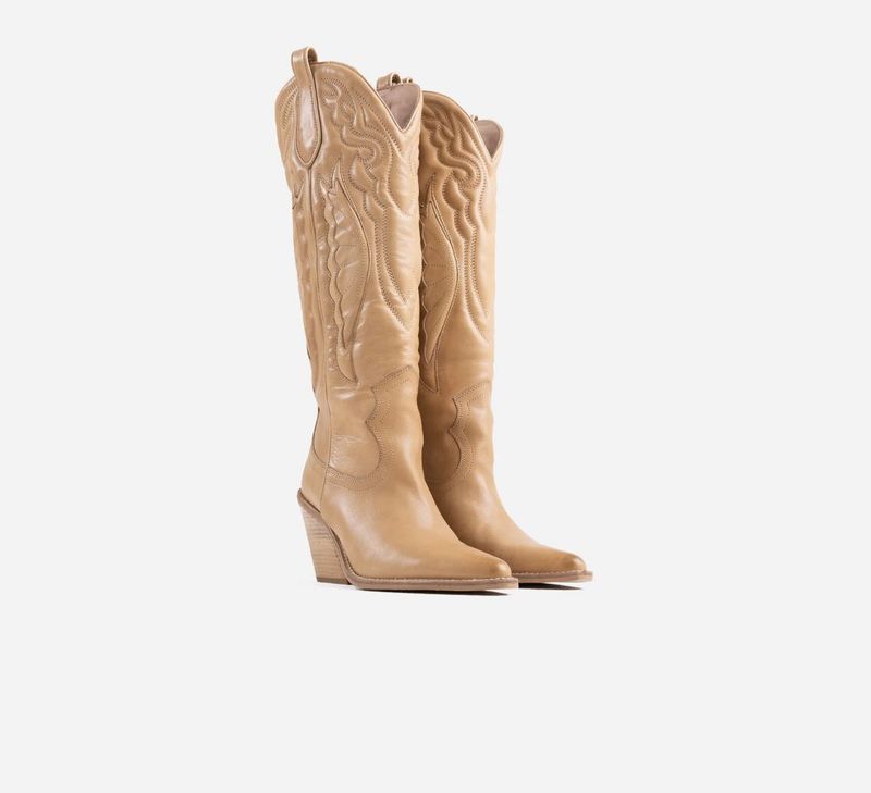 Bronx Cowboy Knee-Length Leather Boots