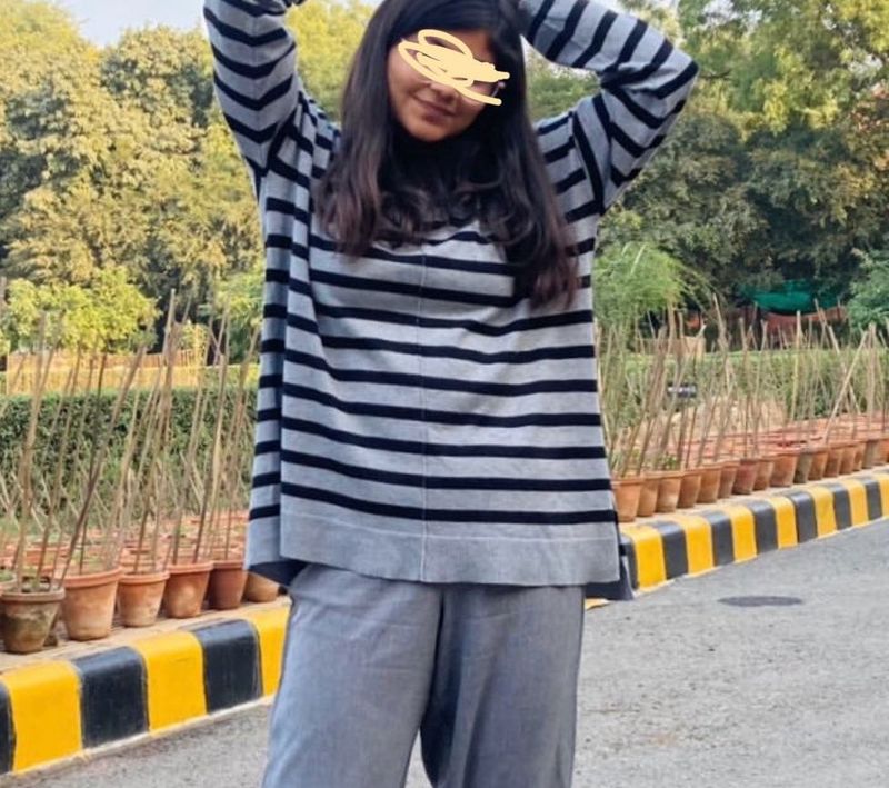 Oversized Drop-shoulder Pullover