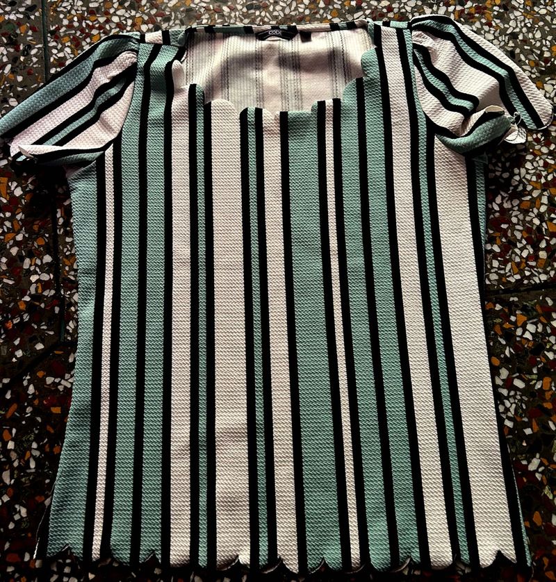 Green Striped Top