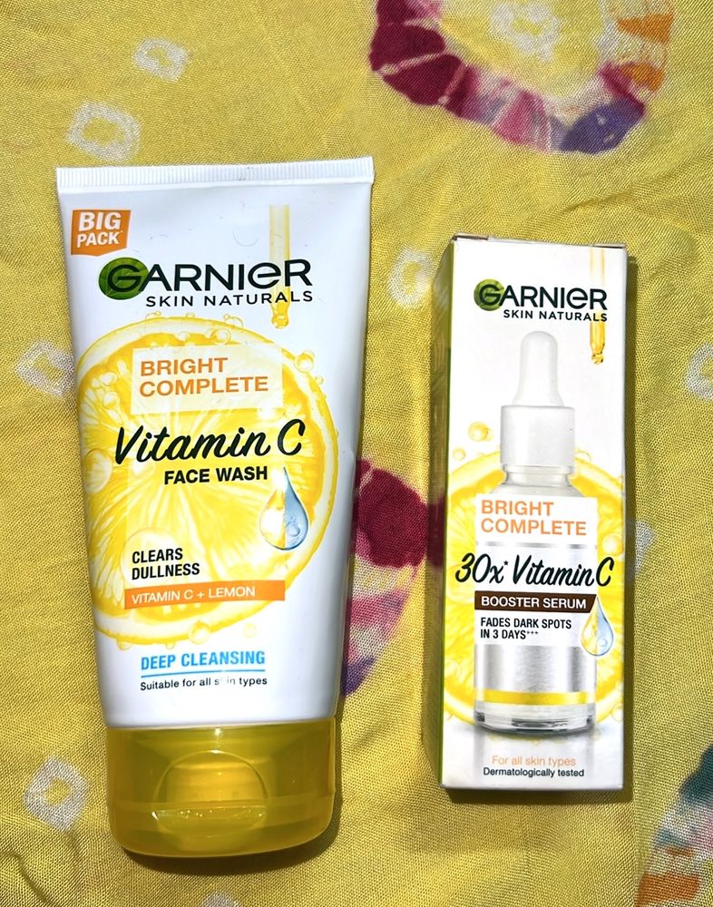 Garnier Face Wash And Serum