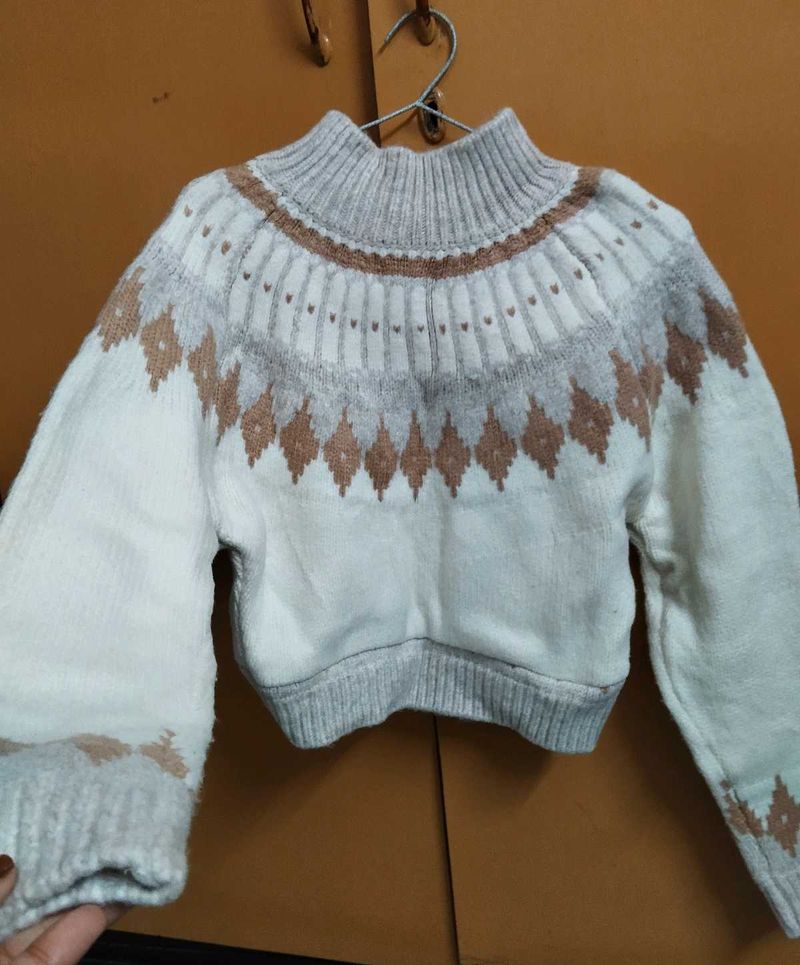 Cozy Korean Style Patterned Sweater