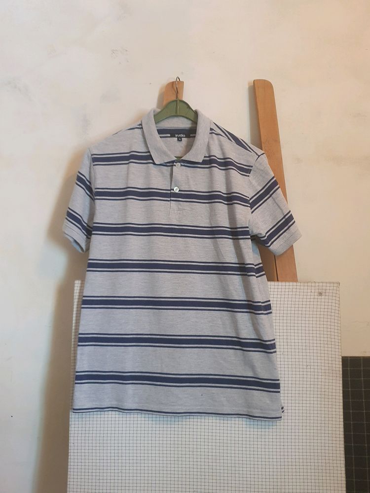 Zudio Men&#39;s Striped Polo Shirt