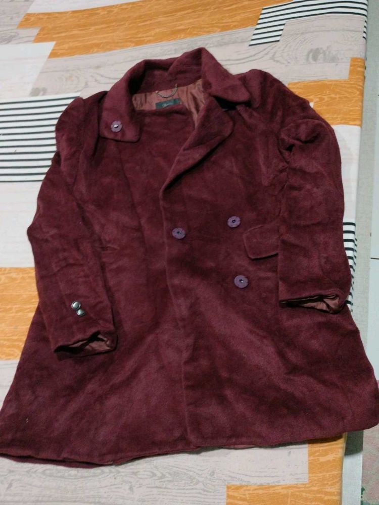 Burgundy Velvet Coat