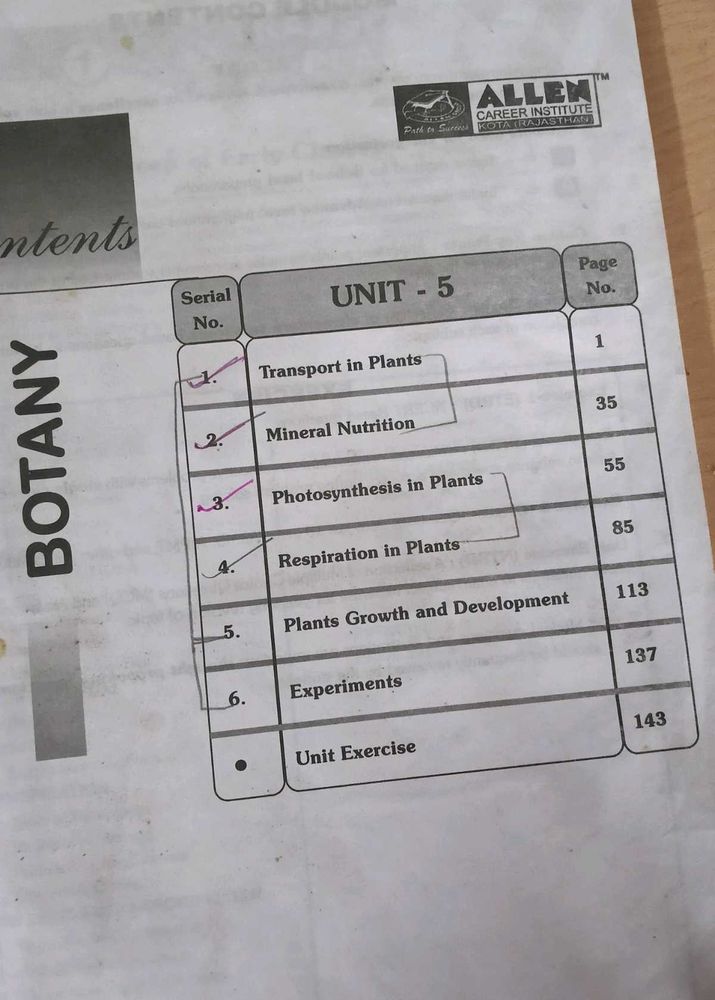 Allen Botany Module/Notes📑 For Neet