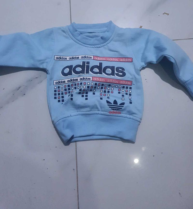 Adidas Kids Boy winter Suit | Sky Blue Top with Bl