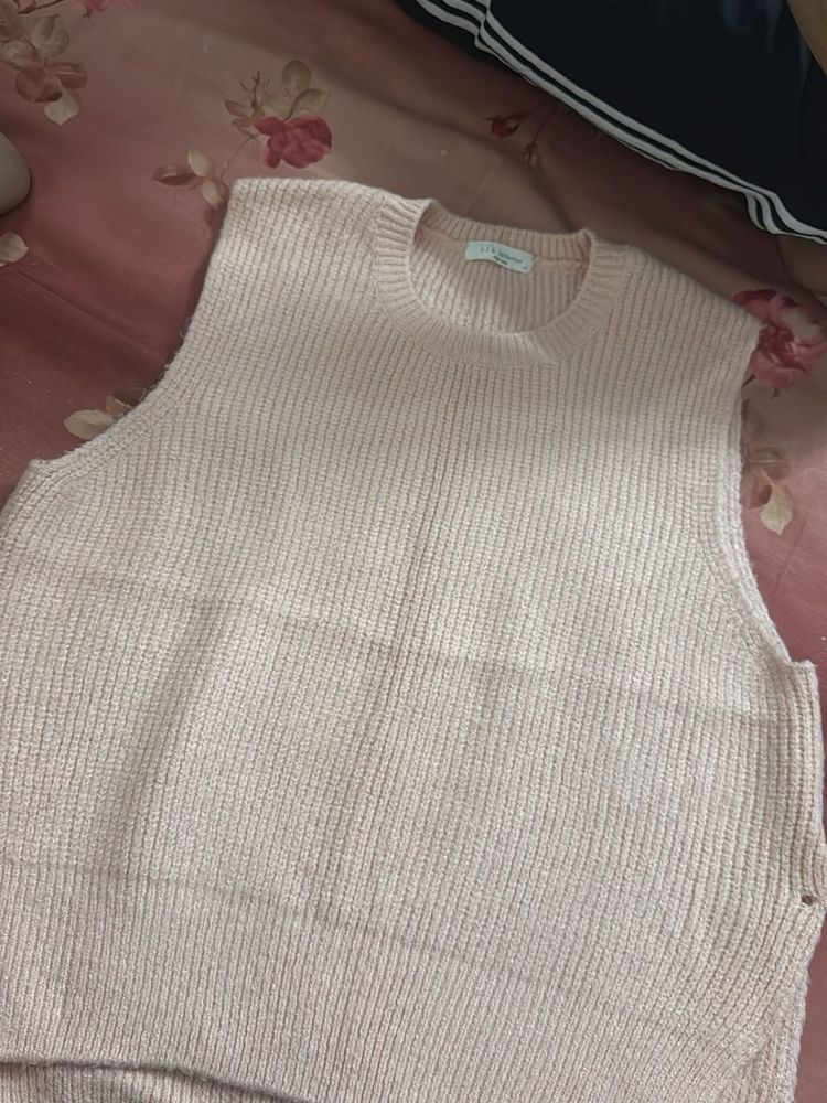 Pink Knit Vest