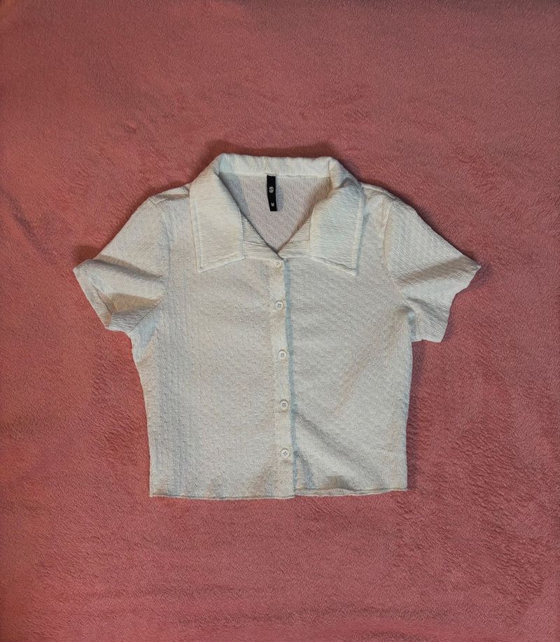 White Crop Shirt
