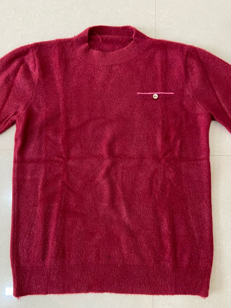 Burgundy Knit Sweater/ Pullover - Winter Wear