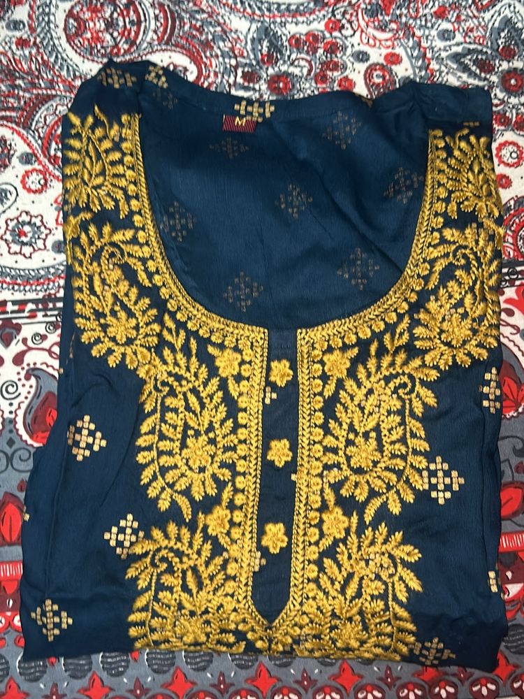 lekhnavi neck embroidery kurti