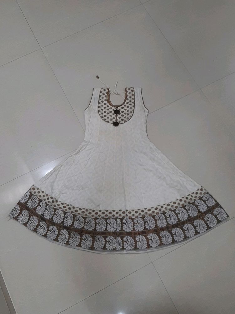 White Anarkali Kurta
