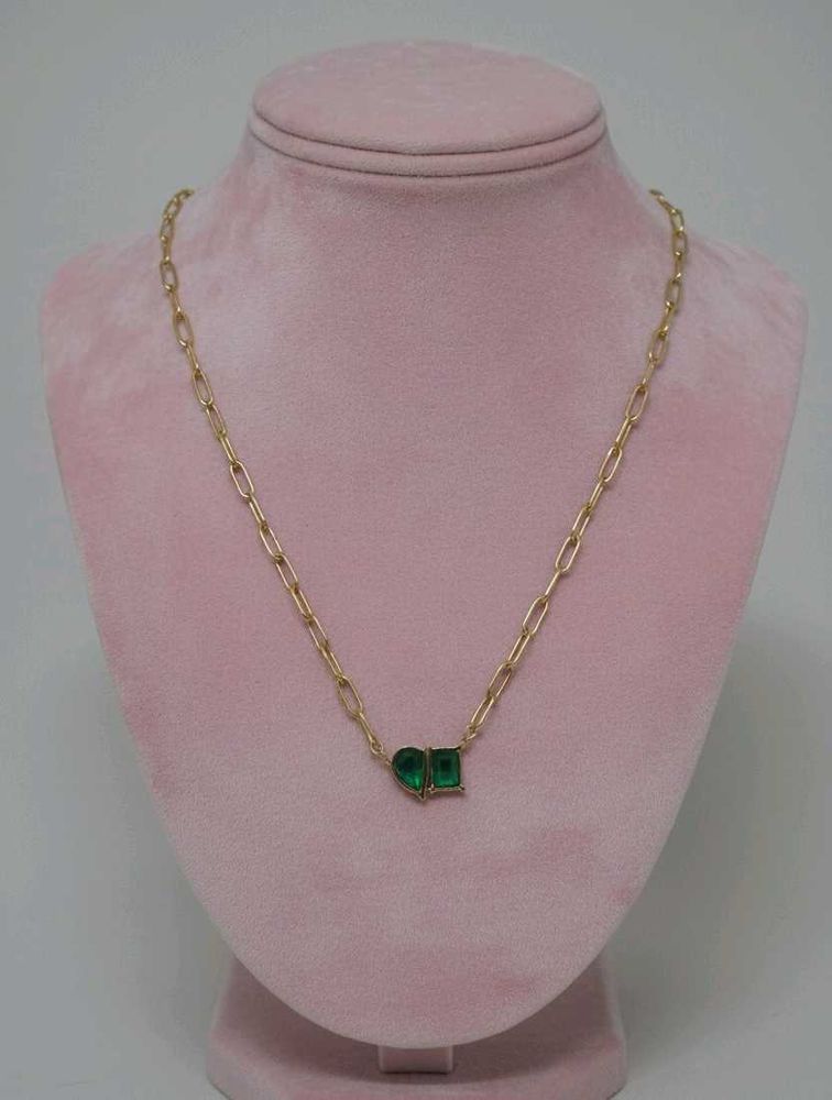 Emerald Leaf Link chain anti tarnish