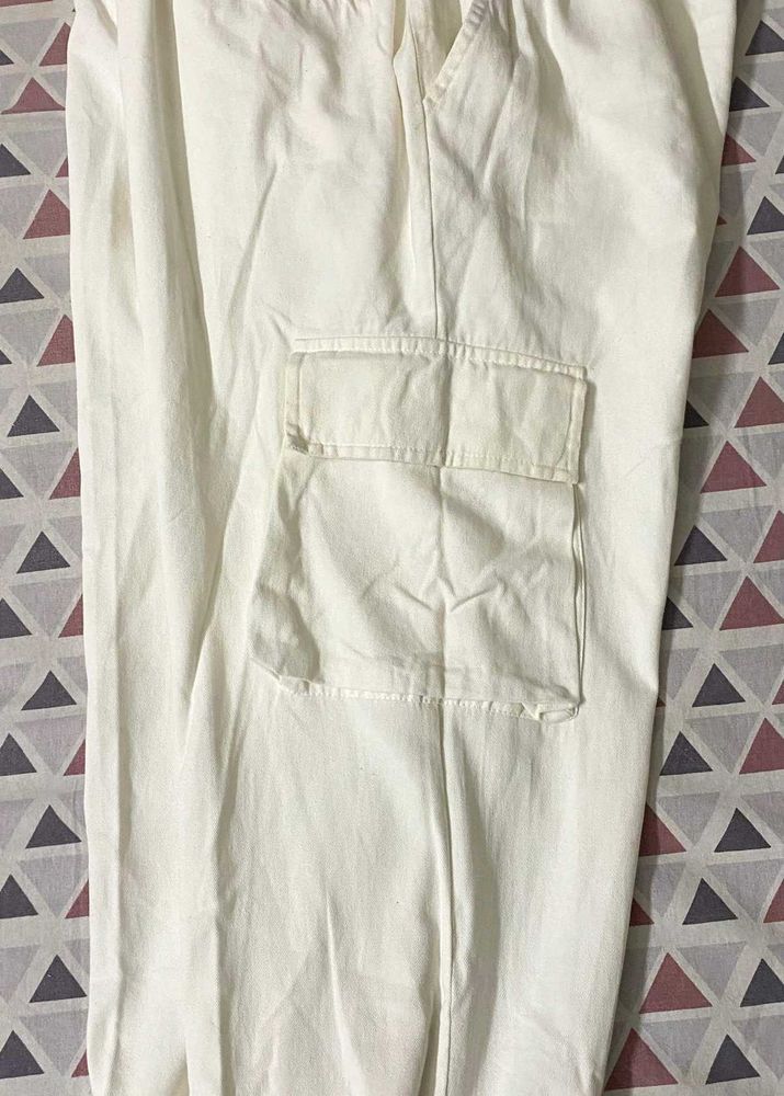 White Cargo Pants
