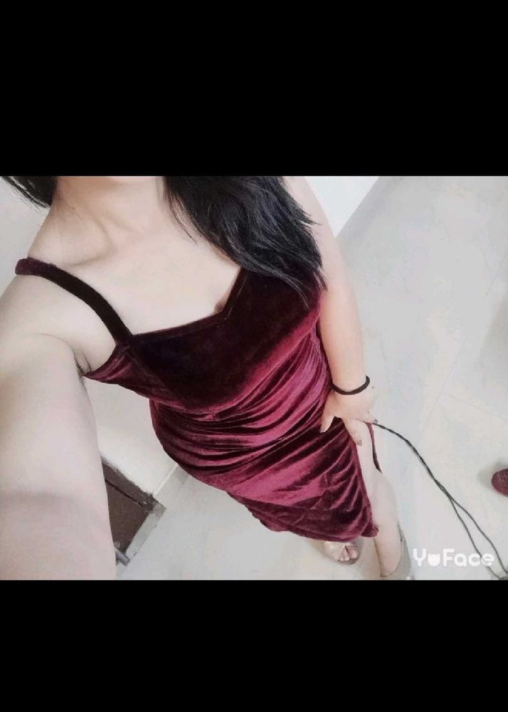 Burgundy Velvet Dress