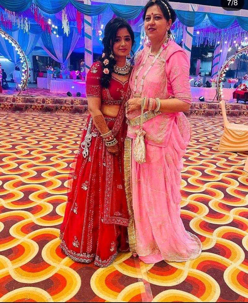 Non Bridal Lehenga..Rani Colour