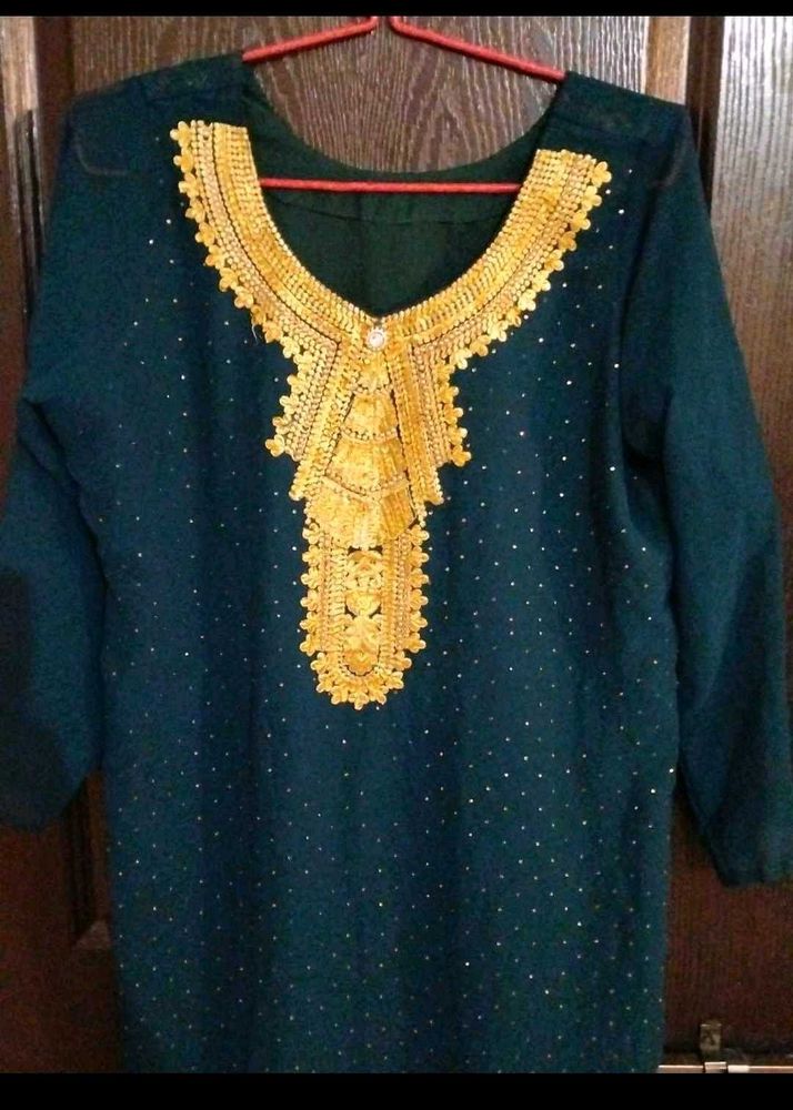 Teal Blue Festive Kurta