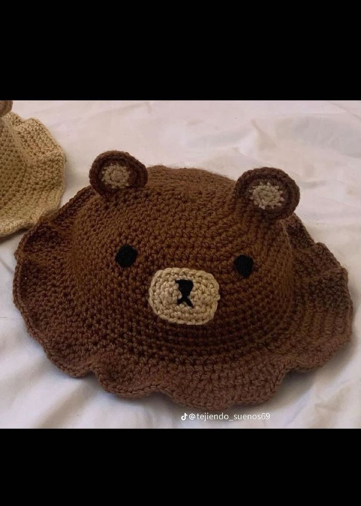 Crochet Bear Bucket Hat