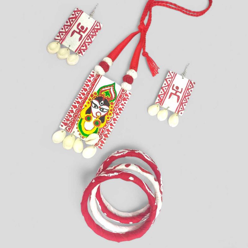 Handcrafted Durga Puja Jewellery Set