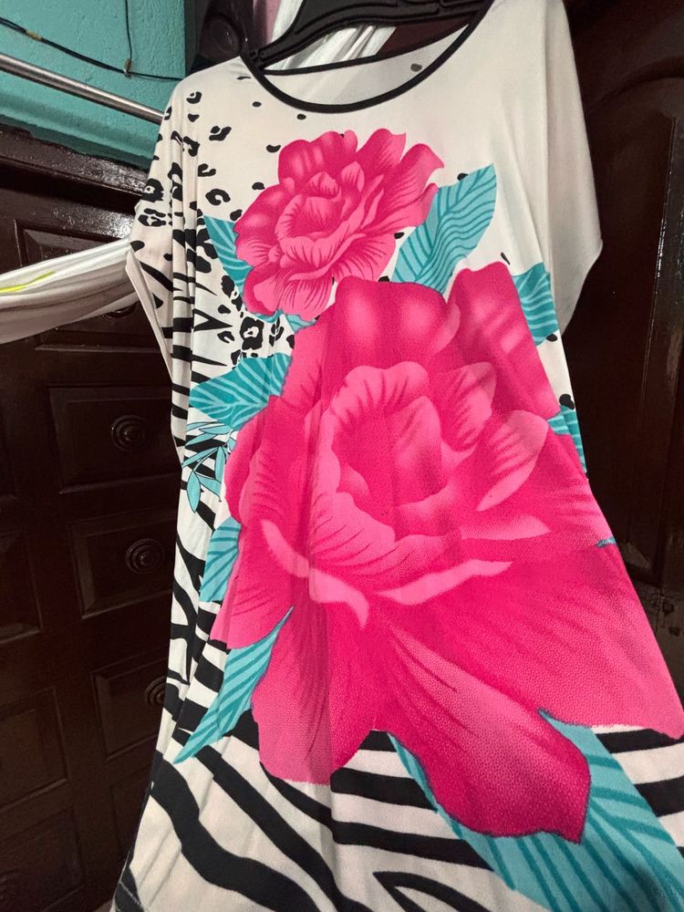 Funky Floral Print Dress