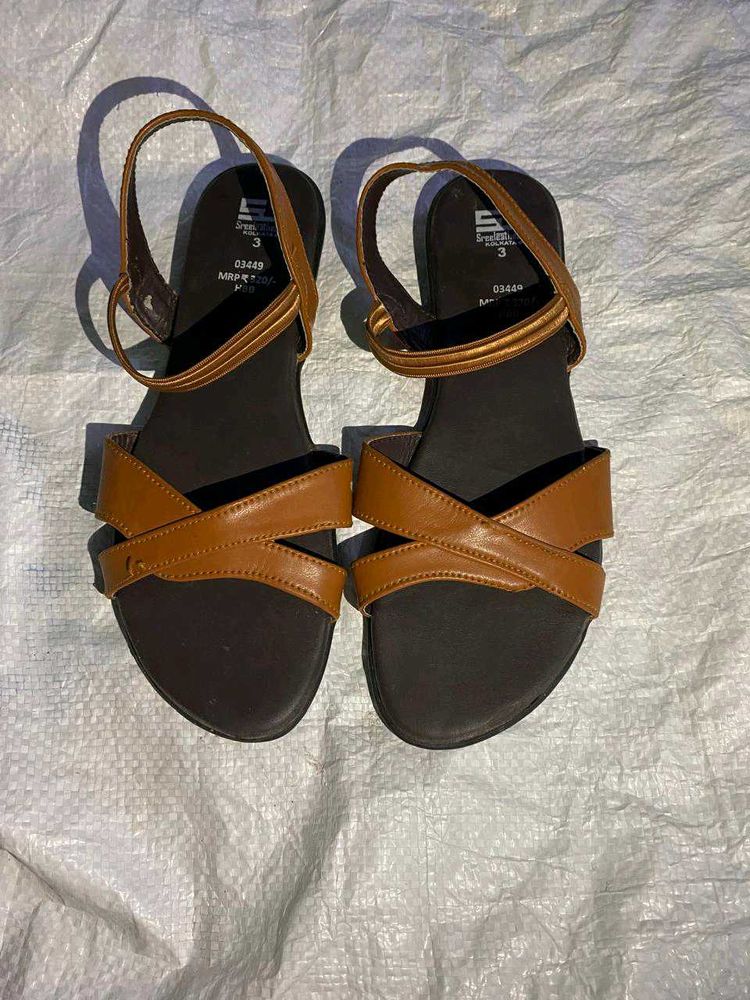 Brown Strappy Sandals - Size 3