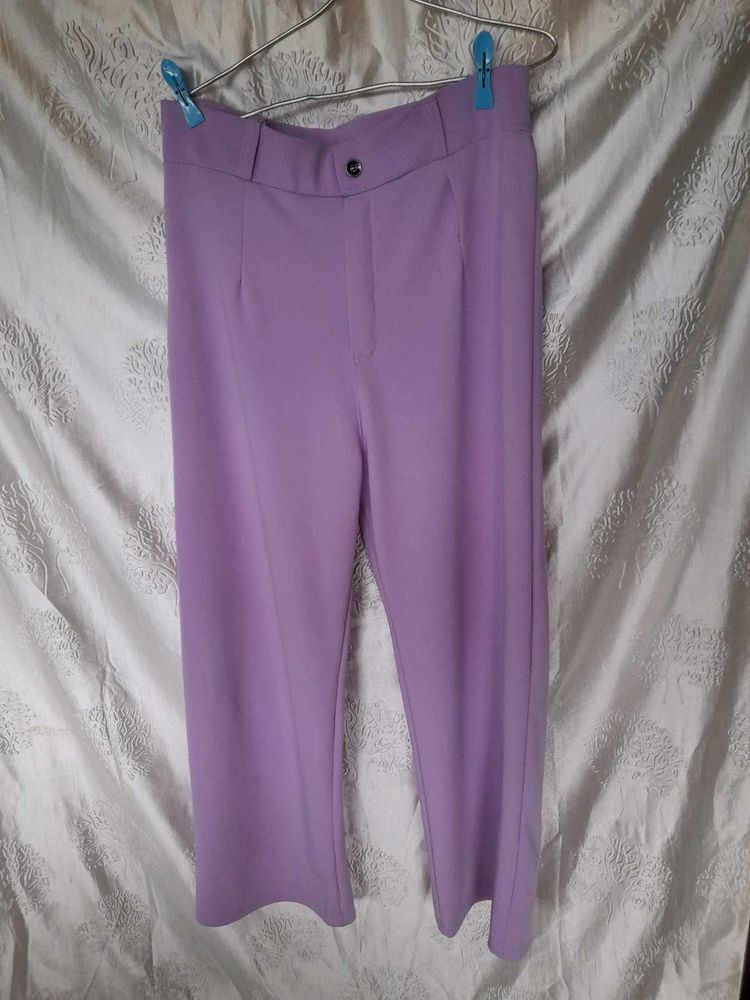 Lilac Wide Leg Trousers