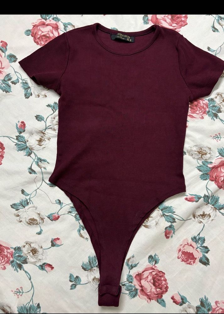 Burgundy Bodysuit