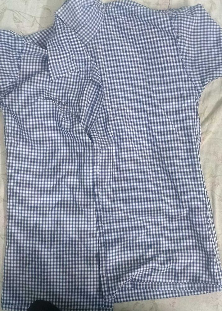 Checked Blue Shirt