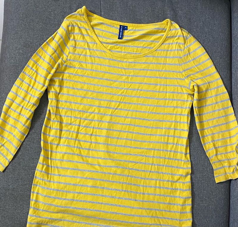 Yellow Striped T Shirt
