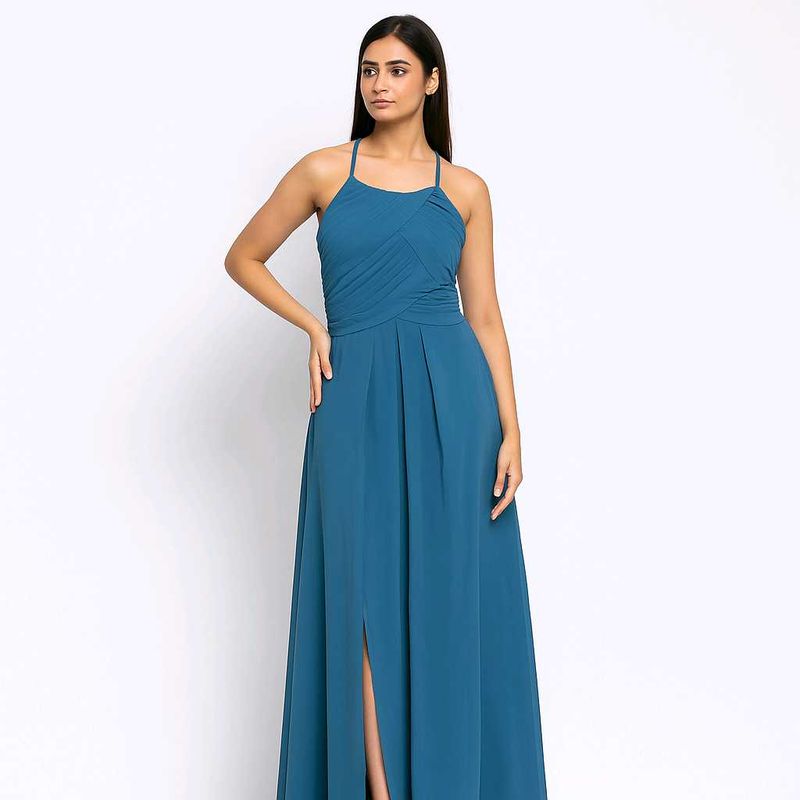 Elegant Teal Maxi Dress