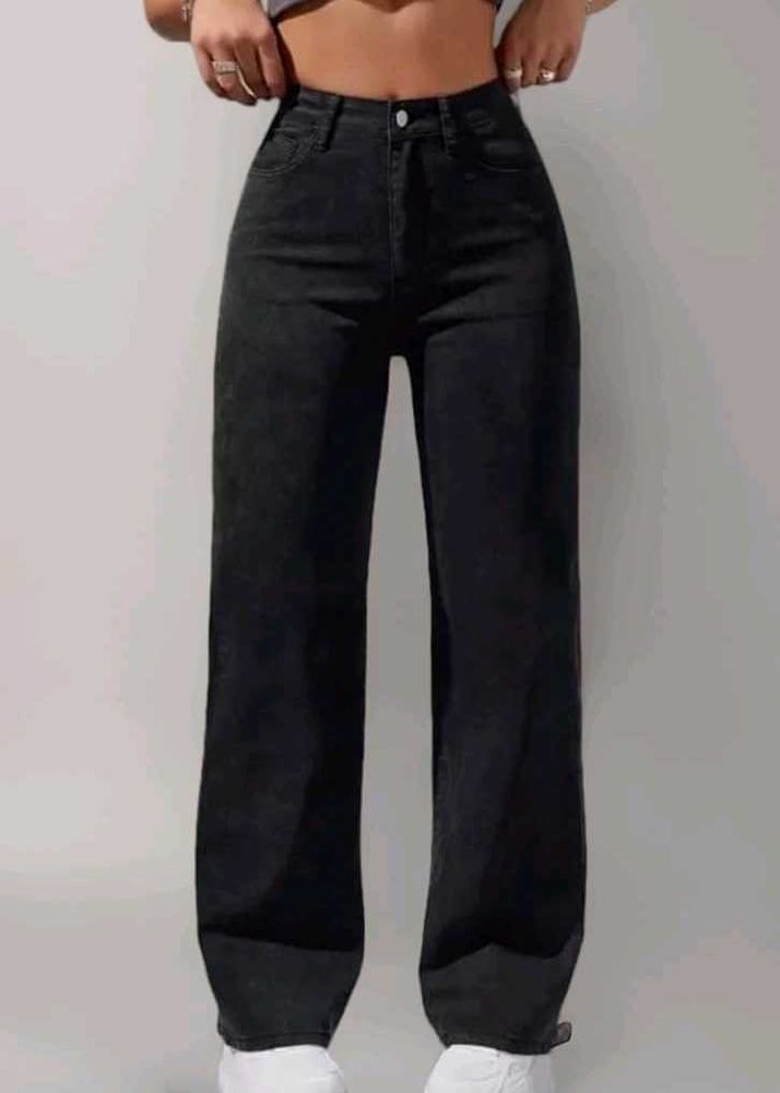 Black High-Waisted Wide Leg Jeans Not Worn