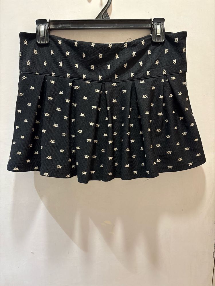 Black Mini Skirt with Short