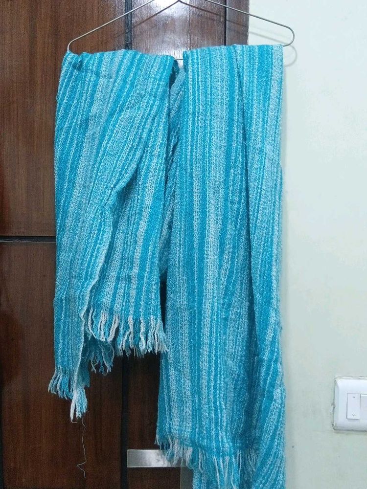 Striped Blue Winter Stole
