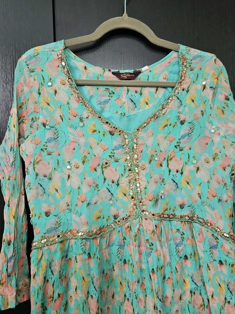 Floral Print Kurta